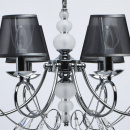 Żyrandol duży, zakręcone ramiona, grafitowe klosze Federica MW-LIGHT Elegance 684012108