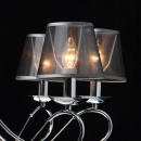 Żyrandol duży, zakręcone ramiona, grafitowe klosze Federica MW-LIGHT Elegance 684012108