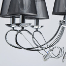 Żyrandol duży, zakręcone ramiona, grafitowe klosze Federica MW-LIGHT Elegance 684012108