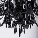 Żyrandol gotycki czarny na 18 żarówek, szklane ramiona CHIARO Classic 313010818