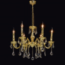 Żyrandol jasnozłoty w stylu klasycznym z kryształkami MW-LIGHT Classic - wycofan 683011706
