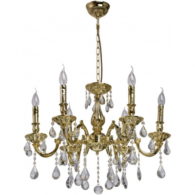 Żyrandol jasnozłoty w stylu klasycznym z kryształkami MW-LIGHT Classic - wycofan 683011706