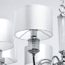 Żyrandol jasny, duży, białe klosze, na 8 żarówek Ontario MW-LIGHT Elegance 692011308