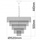 Żyrandol kaskada kryształów, złote wykończenie, Isabella MW-LIGHT Crystal 351018510