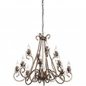 Żyrandol klasyczny, duży, retro na 12 żarówek - Art Deco Vitaluce VE1845-7/8+4