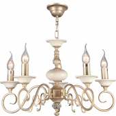 Żyrandol klasyczny perłowo-złoty Perla Maytoni Classic ARM337-05-R