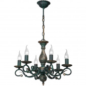 Żyrandol klasyczny postarzany na 6 żarówek bez kloszy Vitaluce VE1015/6