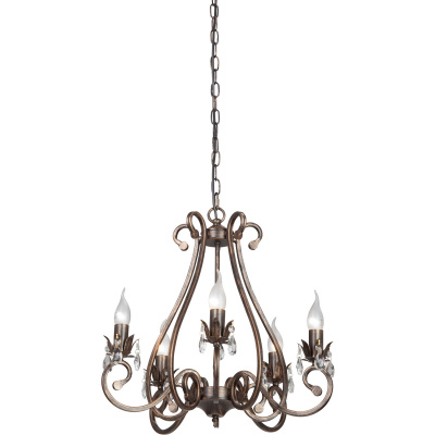 Żyrandol klasyczny retro na 5 żarówek - Art Deco Vitaluce VE1845-7/5