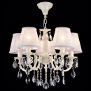 Żyrandol kość słoniowa na 5 żarówek, kryształy Filomena Maytoni Classic ARM390-05-W