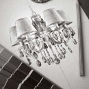 Żyrandol kość słoniowa na 5 żarówek, kryształy Filomena Maytoni Classic ARM390-05-W