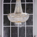 Żyrandol kryształowy do dużego, bogatego wnętrza Bella Maytoni Classic DIA750-TT50-WG