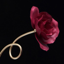 Żyrandol kwiatowy - czerwone róże, perłowo-złota podstawa MW-LIGHT Flora 615011808