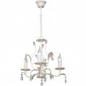 Żyrandol mały biało-złoty z kryształkami 3 ramiona Vitaluce VE1667-0/3