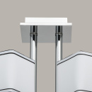 Żyrandol Megapolis chrom - sześć prostych, białych kloszy 686010306