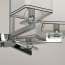 Żyrandol Megapolis chrom - sześć prostych, białych kloszy 686010306