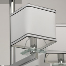 Żyrandol Megapolis chrom - sześć prostych, białych kloszy 686010306