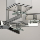 Żyrandol Megapolis chrom - sześć prostych, białych kloszy 686010306