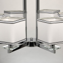 Żyrandol Megapolis chrom - sześć prostych, białych kloszy 686010306