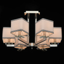 Żyrandol Megapolis chrom - sześć prostych, białych kloszy 686010306