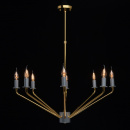 Żyrandol minimalistyczny na 8 żarówek, złoto-srebrny MW-LIGHT Loft 699011008