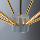 Żyrandol minimalistyczny na 8 żarówek, złoto-srebrny MW-LIGHT Loft 699011008