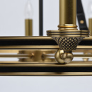 Żyrandol mosiężne koło na skórzanych pasach, świeczniki Bologna CHIARO Country 639013212