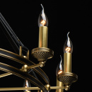 Żyrandol mosiężne koło na skórzanych pasach, świeczniki Bologna CHIARO Country 639013212