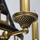 Żyrandol mosiężne koło na skórzanych pasach, świeczniki Bologna CHIARO Country 639013212