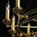 Żyrandol mosiężne koło na skórzanych pasach, świeczniki Bologna CHIARO Country 639013212