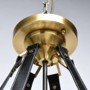 Żyrandol mosiężne koło na skórzanych pasach, świeczniki Bologna CHIARO Country 639013212