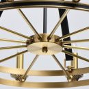 Żyrandol mosiężne koło na skórzanych pasach, świeczniki Bologna CHIARO Country 639013212