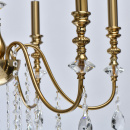 Żyrandol mosiężny kolor, na 6 żarówek, duże kryształy Consuelo MW-LIGHT Classic 614012506