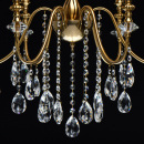 Żyrandol mosiężny kolor, na 6 żarówek, duże kryształy Consuelo MW-LIGHT Classic 614012506
