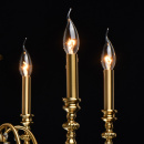 Żyrandol mosiężny kolor, na 6 żarówek, duże kryształy Consuelo MW-LIGHT Classic 614012506