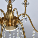 Żyrandol mosiężny kolor, na 6 żarówek, duże kryształy Consuelo MW-LIGHT Classic 614012506