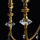 Żyrandol mosiężny kolor, na 6 żarówek, duże kryształy Consuelo MW-LIGHT Classic 614012506