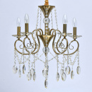 Żyrandol mosiężny z szampańskimi kryształami Selena MW-LIGHT Crystal 482016305