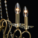 Żyrandol mosiężny z szampańskimi kryształami Selena MW-LIGHT Crystal 482016305