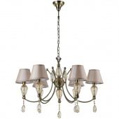 Żyrandol Murano, szampańskie kryształy Maytoni Classic RC855-PL-06-R