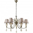 Żyrandol Murano, szampańskie kryształy Maytoni Classic RC855-PL-06-R