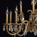 Żyrandol na 15 żarówek, mosiężnym, kryształy topaz CHIARO Classic 491011215