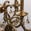 Żyrandol na 15 żarówek, mosiężnym, kryształy topaz CHIARO Classic 491011215