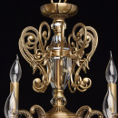 Żyrandol na 15 żarówek, mosiężnym, kryształy topaz CHIARO Classic 491011215