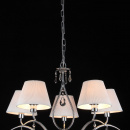 Żyrandol niklowany, białe, faliste abażury Talia Maytoni Modern MOD334-PL-05-N