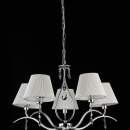 Żyrandol niklowany, białe, faliste abażury Talia Maytoni Modern MOD334-PL-05-N