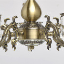 Żyrandol o kolorze antycznego mosiądzu ozdobiony kryształami Aurora MW-LIGHT 371011905