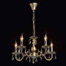 Żyrandol o kolorze antycznego mosiądzu ozdobiony kryształami Aurora MW-LIGHT 371011905