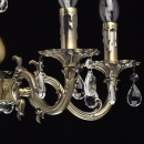 Żyrandol o kolorze antycznego mosiądzu ozdobiony kryształami Aurora MW-LIGHT 371011905