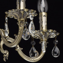 Żyrandol o kolorze antycznego mosiądzu ozdobiony kryształami Aurora MW-LIGHT 371011905