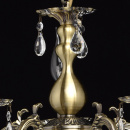 Żyrandol o kolorze antycznego mosiądzu ozdobiony kryształami Aurora MW-LIGHT 371011905